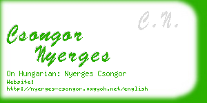 csongor nyerges business card